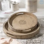 Carved Round Tray Large