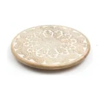 Round Wood Carved Serving Tray